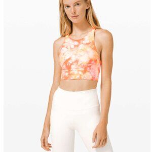 Lululemon Energy Bra High Neck Long Line Shibori Size 8